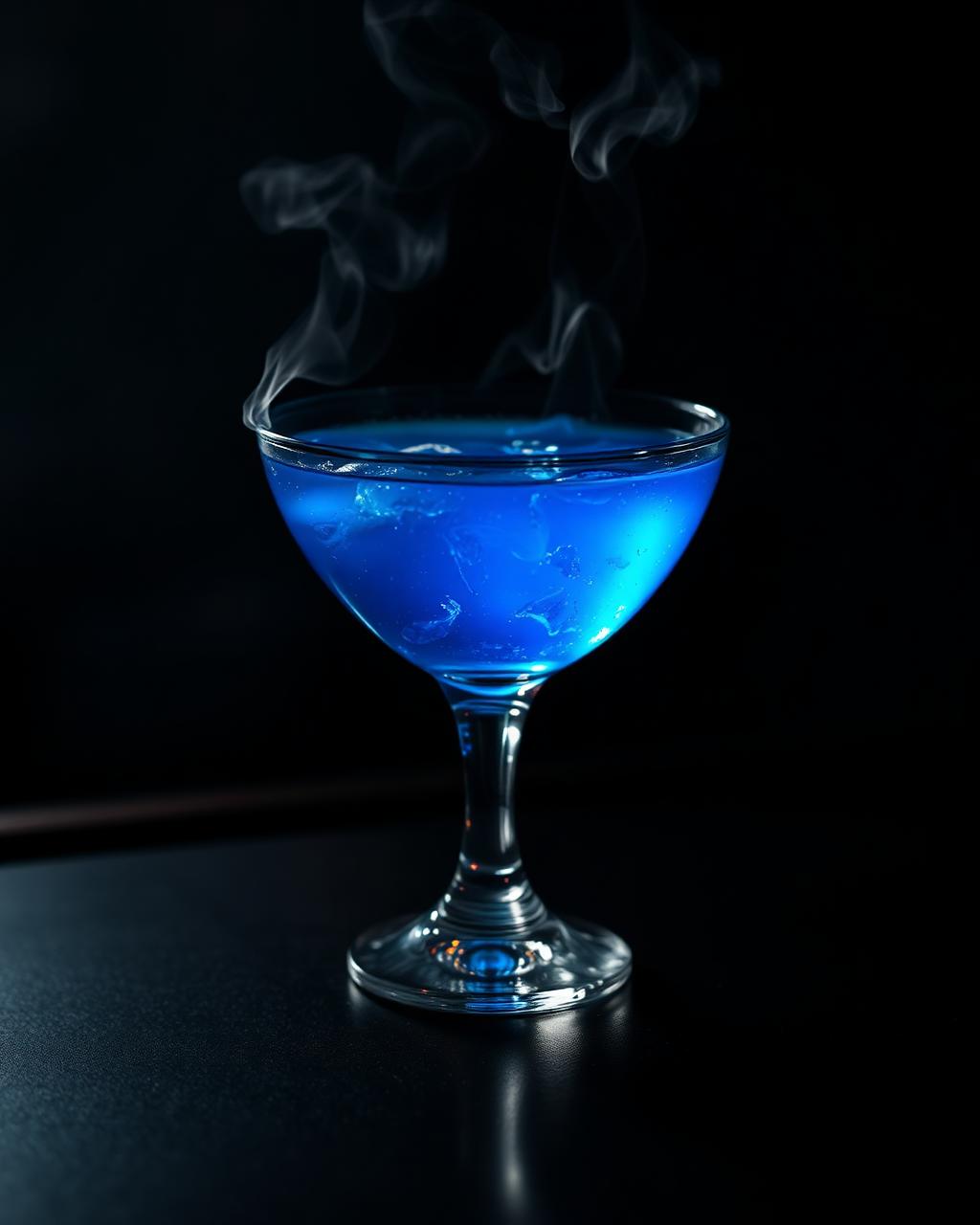 Signature blue cocktail